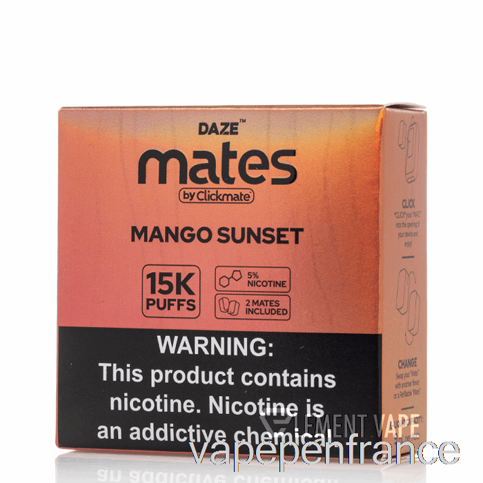 7 Daze Mate Pods Stylo Vape Mangue Coucher De Soleil